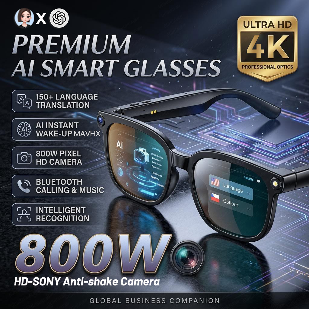 Photography Japanese - Okulary Smart Glasses 4K 8MP dla